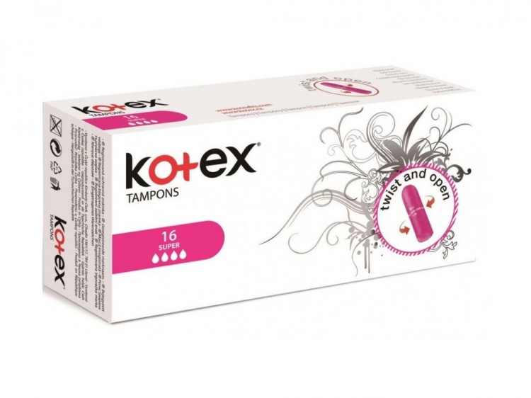 Kotex tampony Super 16ks | Zdravotnické potřeby - Dámská intimní hygiena